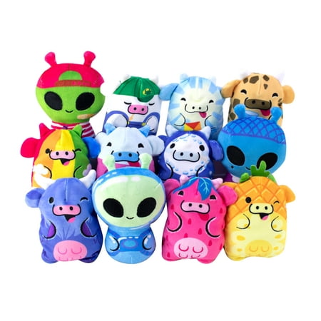 Cows Vs Aliens Multi-Colored Bean-Filled Blind Pack Assortment Plush Collectible Toys. Styles Will Vary.