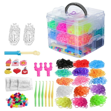 EEEkit Rubber Band Kit with Weaving Loom Tools, Bracelet Making Refill Kit for Art Craft