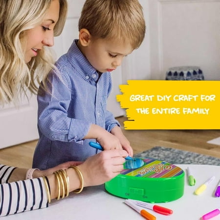The EggMazing Easter Egg Mini Decorator Kit Arts and Crafts Set - Includes Egg Decorating Spinner and 6 Markers [Packaging May Vary]