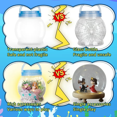 Dream Fun Girls Toys Gifts Age 5-12, Girls Craft Kits for 5 6 7 8 9 Year Old Kids Birthday Gifts Mermaid Night Light Girl Toys for Kid Child Ages 6 7 8 9 Arts and Crafts Sets for 6-12 Years