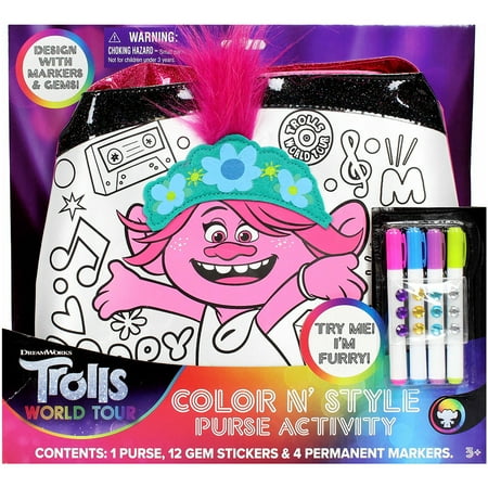 Trolls World Tour Color N Style Purse Activity Set