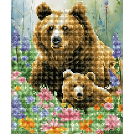 DIAMOND DOTZ? Mother and Cub Special Edition Diamond Painting Kit