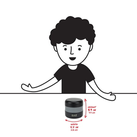 BUILT 12oz Wide Mouth Insulated Food Jar in Black