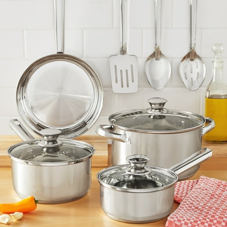 Mainstays Stainless Steel 10Pc Cookware set
