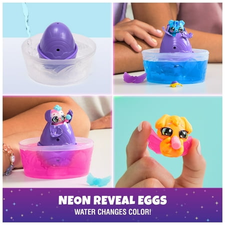 Hatchimals Alive, Neon Rainbow 1-Pack Surprise Figure in Color Reveal Egg (Styles Vary)