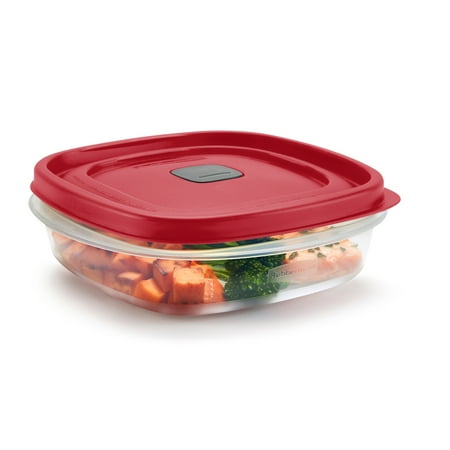 Rubbermaid EasyFindLids 3-Cup Round Food Storage Container, Racer Red, 1