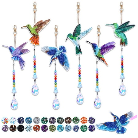 Diamond Art Craft Kits for Girls Ages 6 7 8 9 Gems Wind Chimes Kit for 7-8-9-10 Girls Kids Birthday Gifts Ideas for 6-7-8-9-10 Year Old Girls Arts and Crafts Kits for Kids