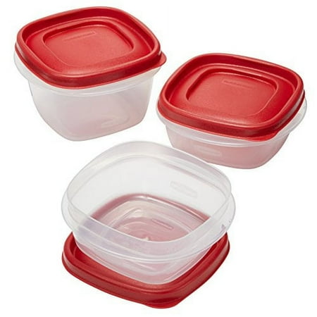 Rubbermaid Easy Find Lids Food Storage Containers, Racer Red, 6-Piece SetRed, (2) 1.25 Cup - (1) 2 Cup,