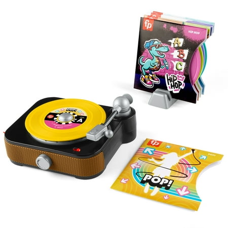 Fisher-Price Rockin? Record Player Musical Toy with Turntable & 5 Records for Toddler Pretend Play