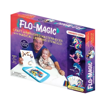 Flo-Magic Kids Enchanted Series Airbrush Marker Kit- 25-Piece Kit