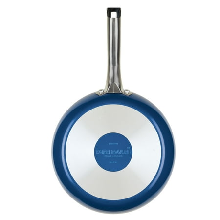 Farberware Vibrance 12 Piece Ceramic Nonstick Pots and Pans Set, Blue