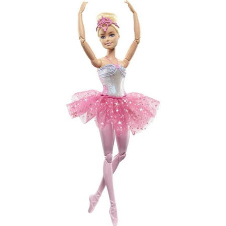 Barbie Dreamtopia Twinkle Lights Ballerina Doll, 11.7 in Blonde with Light-up Feature, Tiara & Tutu