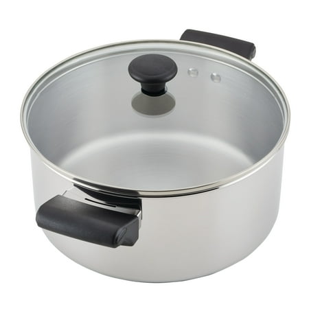 Farberware Classic Traditions 12 Piece Stainless Steel Pots and Pans Set with Ceramic Frypans