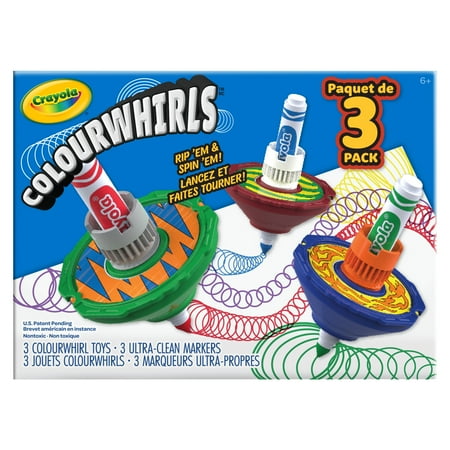 Crayola Colourwhirls Spin Art Toy with Washable Marker, 3 Ct, Easter Toys, Easter Crafts & Art Supplies, Gifts for Kids Ages 6, 7, 8, 9