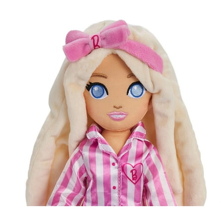 Sweet Dreams Barbie ?Malibu? Plush Soft Doll in Bedtime Outfit with Bow Headband, 13.5 Inch