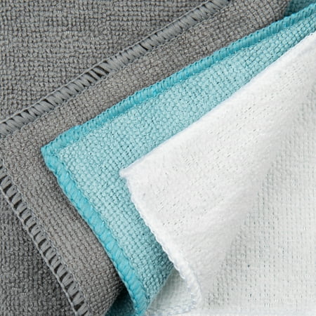 Mainstays Microfiber Assorted Solid Colors Dishcloths, 18 Piece
