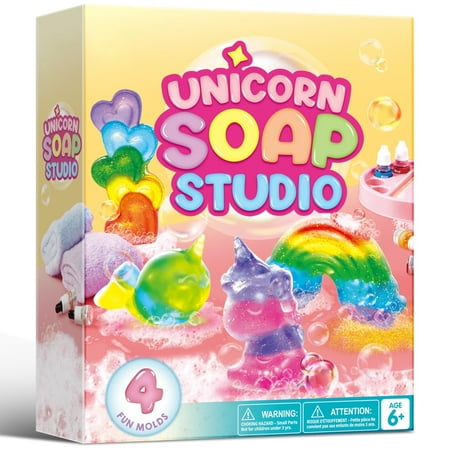 Joyfy Unicorn DIY Soap Making Kit, Includes 4 Molds & 10 Soap Bases for Creative Art Projects