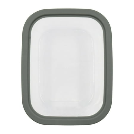 Mainstays Plastic Durable Food Storage Container Set, Gray, 6 PiecesGray,