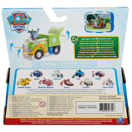 PAW Patrol, Rocky?s Recycle Truck with Figure, Toys for Kids Ages 3 and Up