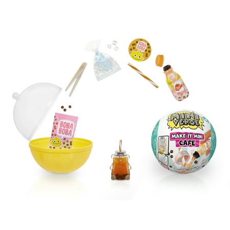 MGA's Miniverse Make It Mini Cafe Series 4, Mini Collectibles - Blind Pack, DIY, Resin, Replica Food, Not Edible, 8+