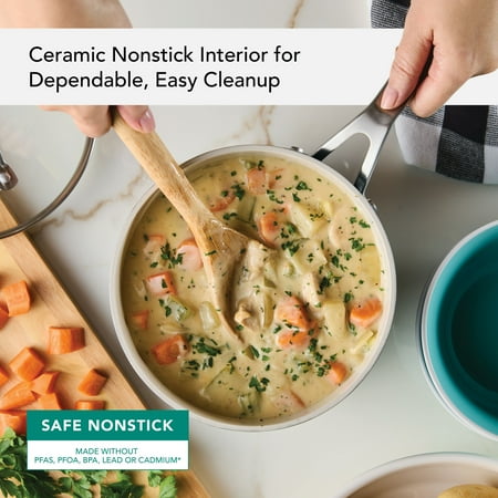 KitchenAid Ceramic Forged Aluminum Nonstick Cookware Set, 10 Piece, Onyx Black