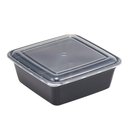 Mainstays 8 Cup Tall Square Meal Prep Food Storage Container, 5 Pack