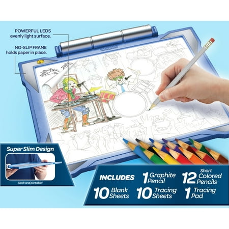 Crayola Light-Up Tracing Pad, Blue, Colored Pencils, Creative Gift for Kids & Artists, Arts & Craft Supplies, Kids Toys