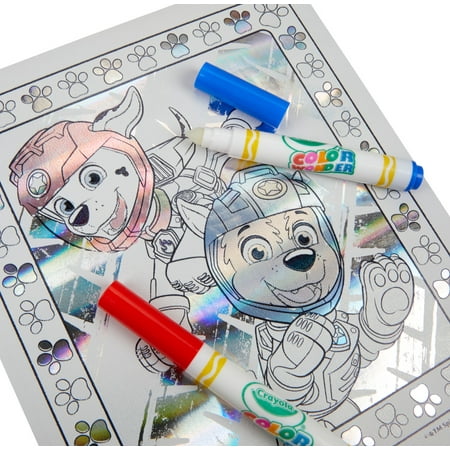Crayola Paw Patrol Color Wonder Metallic Mess Free Coloring Set, 12 Pages, Gift, Beginner Child