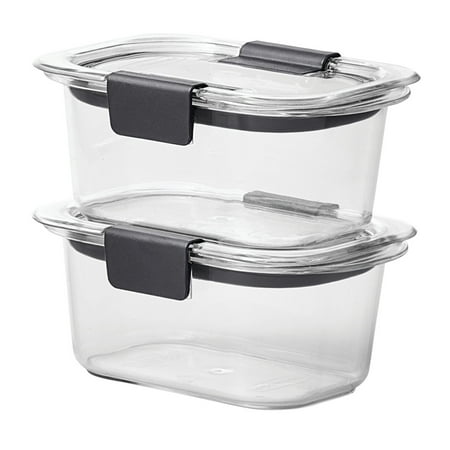 Rubbermaid Brilliance 1.3 Cup Stain-Proof Food Storage Container, Set of 2