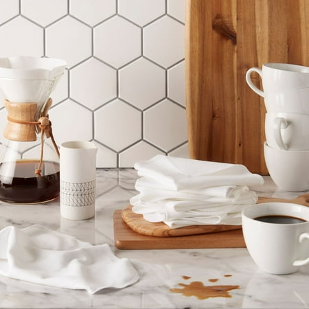 Mainstays Solid Dish Cloth, White, 12"W x 12"L, 10 Piece, White