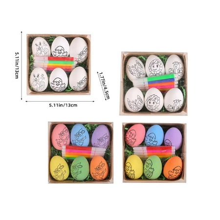 Easter DIY Hand Painted Eggs 2024 Cartoon Bunny Eggs Children's Handmade 1ml Arts And Crafts for Kids Ages 3-5 Kids Arts And Crafts Ages 4-8 Boys Arts And Crafts for Kids 4-6 Party Diy Crafts for, Other, One Size