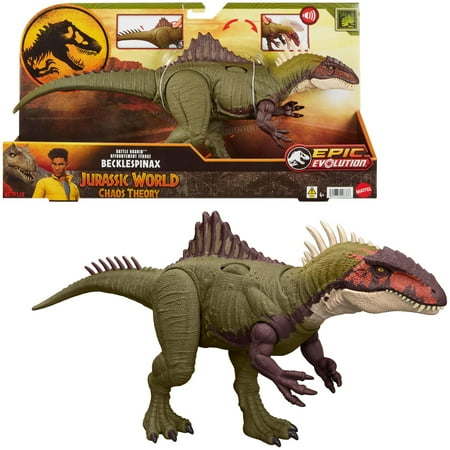 Jurassic World Chaos Theory Battle Roarin? Becklespinax Dinosaur Action Figure Toy, Rampage Strike