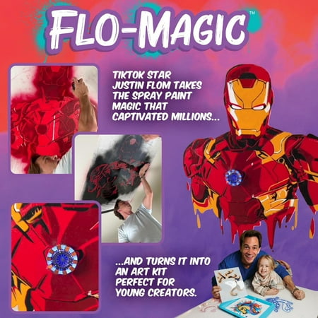 Flo-Magic Kids Enchanted Series Airbrush Marker Kit- 25-Piece Kit
