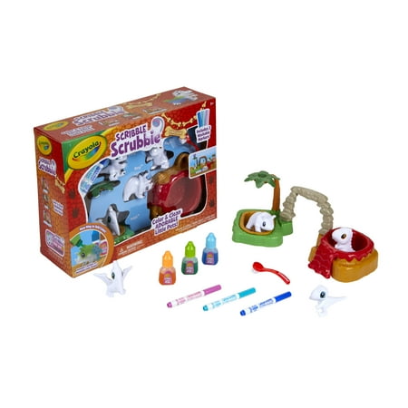Crayola Scribble Scrubbie Dinosaur Island Toy Set, Dino Toys, School Supplies, Easter Toys, Easter Basket Essentials