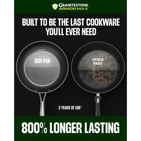 Granitestone 14 Piece Pots and Pans Set Nonstick Cookware Kitchen Set Cooking Stock Pot Frying Skillet Sauce Pan Lids