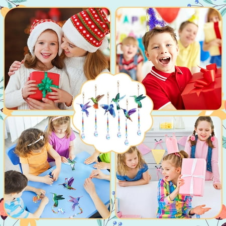 Diamond Art Craft Kits for Girls Ages 6 7 8 9 Gems Wind Chimes Kit for 7-8-9-10 Girls Kids Birthday Gifts Ideas for 6-7-8-9-10 Year Old Girls Arts and Crafts Kits for Kids