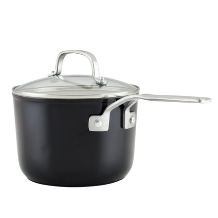 KitchenAid Ceramic Forged Aluminum Nonstick Cookware Set, 10 Piece, Onyx Black