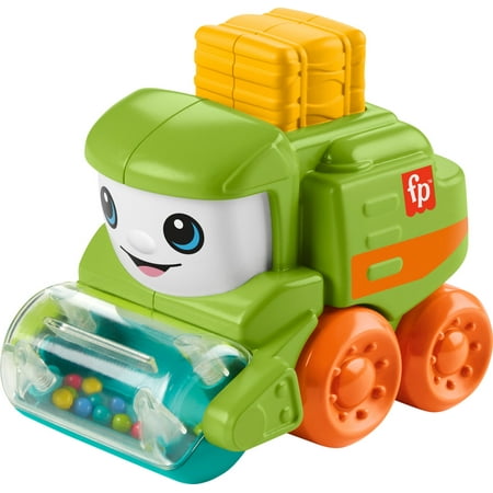 Fisher-Price Rollin? Tractor Push-Along Toy Vehicle for Infants with Fine Motor Activities