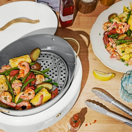 Beautiful 10 in 1, 6 Qt Electric Multi-Cooker, White Icing by Drew Barrymore, White