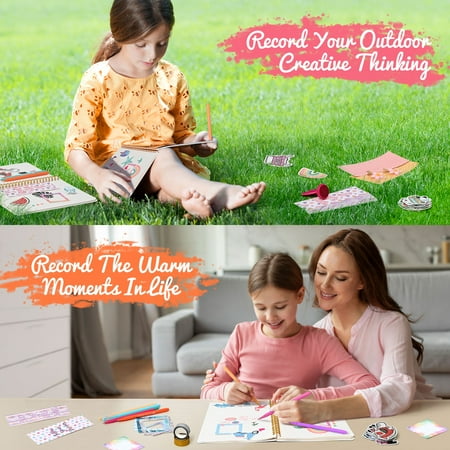 DIY Journal Kit for Girls - DIY Journal Set for Tween & Teen Girls, Gifts for Girls Stationery Set, Scrapbook & Diary Supplies Set, Journaling Art Crafts Kit