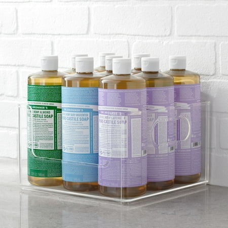 The Home Edit Open Front Bin Plastic Modular Organizer Storage System, 2 Pack, 10" x 10" x 6"