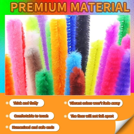 Fabulas Pipe Cleaners for Crafts, 25 Colors for Crafting DIY Arts Projects Decorations