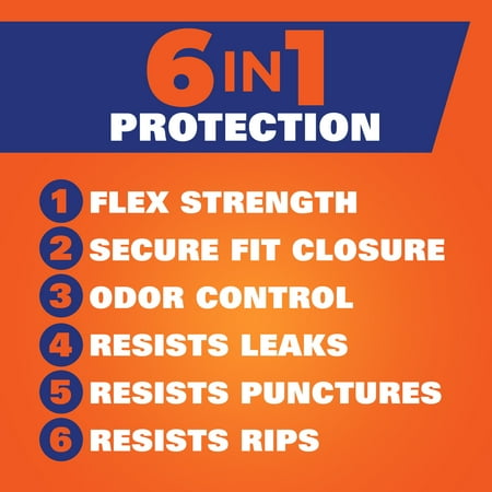 Hefty Ultra Strong 13 gallon Trash Bags, Tall Kitchen Trash Bags, White, Citrus Twist Scent, 80 Bags