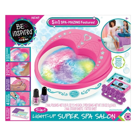 Be Inspired By Cra-Z-Art 5-in-1 Light-Up Super Spa Salon - Recommended for Tweens Ages 8 and up (Novelty Toy)