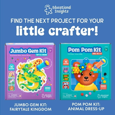 Educational Insights Tufting Punch Popper Kit, Craft Kits for Kids, Arts & Crafts Toys Ages 5+