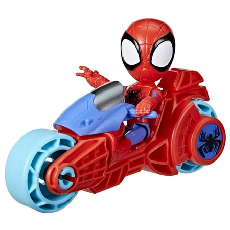 Marvel Spidey and His Amazing Friends, Spidey Action Figure & Toy Motorcycle, Kids 3 and Up