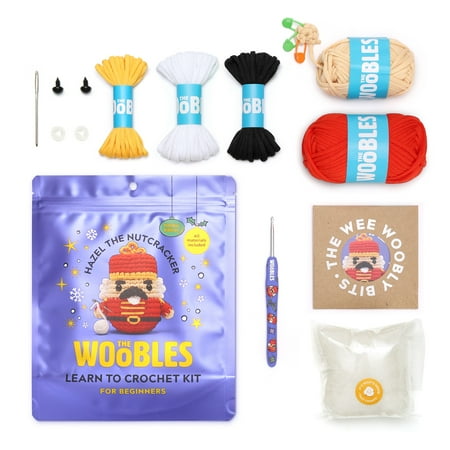 The Woobles Beginner Crochet Amigurumi Kits - Hazel The Nutcracker