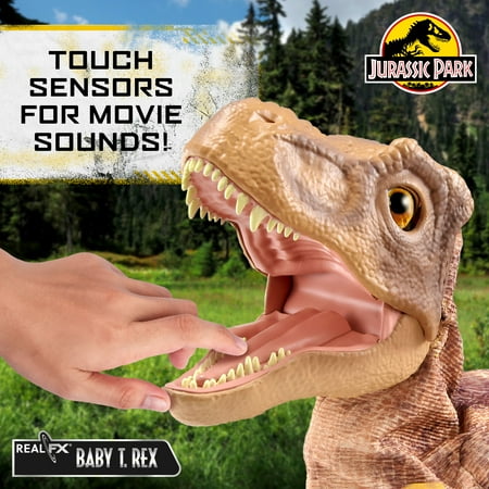 Jurassic World REALFX Baby T-Rex - Realistic Dinosaur Puppet Toy, Movements & Sounds, Ages 8+