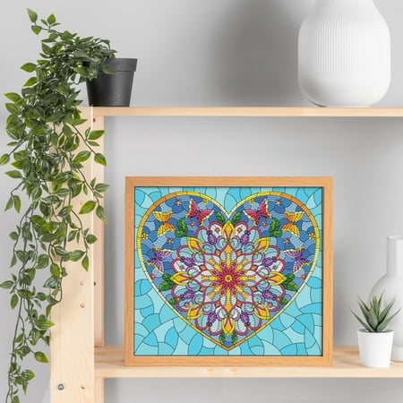 DIAMOND DOTZ? Stained Glass Heart Special Edition Diamond Painting Kit