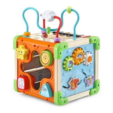 LeapFrog Touch & Learn Wooden Activity Cube - FSC 100% Plastic/Wood 100% FSC-Certified Wood Baby and Toddler Toys